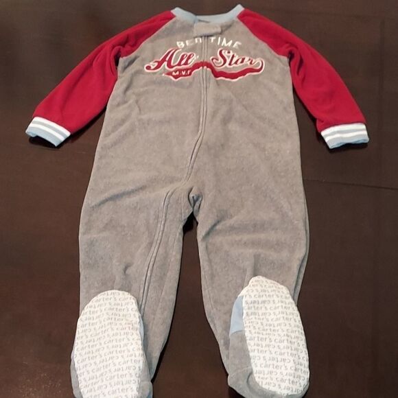 Carter's Gray Footed Pajamas Sz 3T - Picture 1 of 2